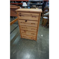 PINE 5 DRAWER CHEST OF DRAWERS