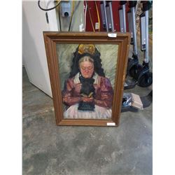 Framed oil on canvas by Eric Loewe