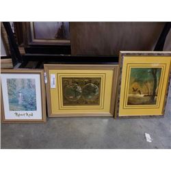 2 METALLIC PRINTS AND ROBERT REID PRINT