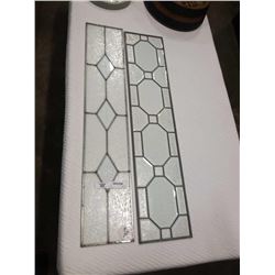 2 LEADED GLASS PANELS