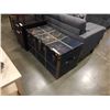 Image 1 : BLUE METAL SHIPPING TRUNK W/CONTENTS