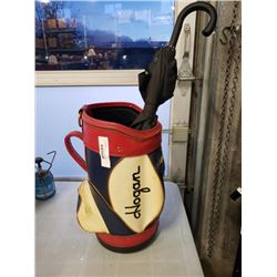 Ben Hogan golf bag stand and umbrella