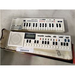 2 vintage casio electronic musical instruments