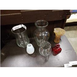 LOT OF GLASS VASES