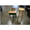Image 1 : VINTAGE SCHOOL DESK AND STOOL