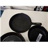 Image 2 : 3 CAST IRON FRYING PANS