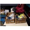 Image 1 : 2 BOXES OF CAT 5 PLIERS, BACKPACKS, EARBUDS, WATCH BANDS
