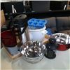 Image 1 : Tray of slow cooker with mixing bowls, caraffe, planters and tea light lantern