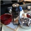 Image 2 : Tray of slow cooker with mixing bowls, caraffe, planters and tea light lantern