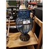 Image 1 : CAST IRON AND GLASS VASE