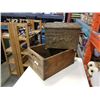 Image 1 : BRASS FIREBOX AND WOOD CRATE