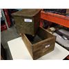 Image 4 : BRASS FIREBOX AND WOOD CRATE