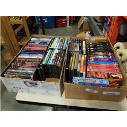 2 Trays of DVD boxed sets and DVDs