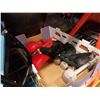 Image 3 : TRAY OF WEIGHTS, EXERCISE GEAR, POWER HOOP, EXERCISE BALL ON ROLLING STAND