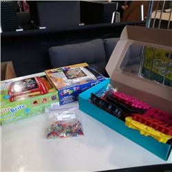 2 lite brite sets and silicone: ice cube trays