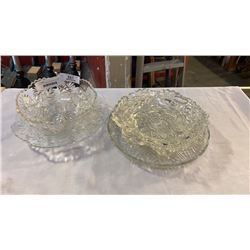 5 GLASS AND CRYSTAL SERVING DISHES