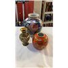 Image 1 : 3 EASTERN VASES - 1 CLOISONNE AND 2 CERAMIC