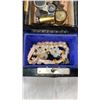 Image 9 : ORIENTAL WOODEN JEWELLERY BOX W/ CONTENTS AND WOODEN JEWELLEY BOX W/ CONTENTS