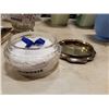 Image 3 : BIRKS CRYSTAL AND STERLING DRESSER JAR W/ POUF
