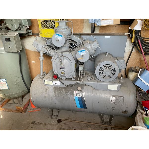 *APR 30 REMOVAL* INGERSOLL-RAND T30 15T 200PSI 120GAL HORIZONTAL INDUSTRIAL AIR COMPRESSOR