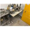 Image 2 : NUMBER 4 VICE, METAL MOBILE WORK TABLE, WHITE METAL WORK TABLE AND REMAINING CONTENTS
