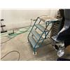 Image 8 : 7' MOBILE SHOP LADDER, 4' MOBILE SHOP LADDER, 10' WOOD STEP LADDER, 2 WORK BENCHES, 2 STORAGE