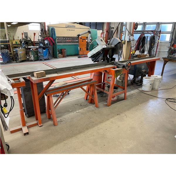 TS-405A METAL CUTTING CHOP SAW WITH SAW HORSES AND STAND