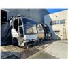 Image 2 : BEIGE PREVOST H3 MODEL BUS FRONT END CLIP WITH WINDSHIELD, LIGHTS AND FRONT AXLE WITH WHEELS