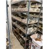 Image 8 : 8 - PARTS SHELVES WITH ASSORTED HARDWARE, ELECTRICAL MOTORS, PIPE THREADING/BENDING TOOLS, WORK