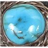Image 2 : Navajo Old Pawn Sterling Turquoise Ring, Size 8