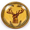 Image 1 : Bulgarian Glazed Pottery Clay Stag Plate