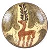 Image 1 : Bulgarian Glazed Ceramic Pottery Deer Plate