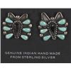 Image 1 : Zuni Sterling Turquoise Butterfly Earrings