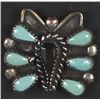 Image 2 : Zuni Sterling Turquoise Butterfly Earrings