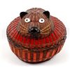 Image 1 : Lidded Wicker Cat Basket
