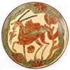 Image 1 : Bulgarian Ceramic Clay Pottery Ibex Plate