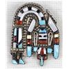Image 1 : Zuni Sterling Inlay Rainbow Man Pin Pendant