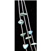 Image 3 : Navajo Liquid Silver & Turquoise Nugget Necklace