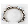 Image 7 : Native American Navajo Sterling Multi-Stone Bracelet by Dudley Yazzie
