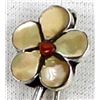 Image 2 : Zuni Sterling Silver Inlay Ladybug & Flower Pin