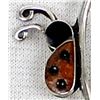 Image 3 : Zuni Sterling Silver Inlay Ladybug & Flower Pin