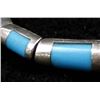 Image 3 : Mexican Sterling Silver Turquoise Link Bracelet
