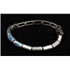 Image 4 : Mexican Sterling Silver Turquoise Link Bracelet