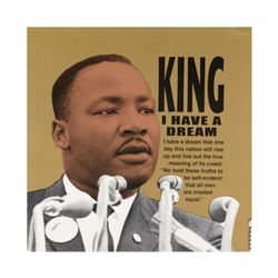 Steve Kaufman (1960-2010), "MLK" Limited Edition Hand Pulled Silkscreen on Canvas, Numbered 6/50 and