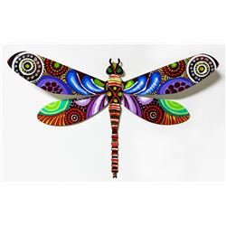 Patricia Govezensky- Original Painting on Cutout Steel "Dragonfly LI"