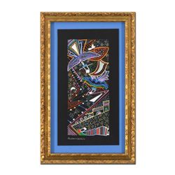 Raphael Abecassis"Jacob and the guardian angel" Hand Signed Framed Original Painting with COA.