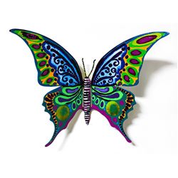 Patricia Govezensky- Original Painting on Cutout Steel "Butterfly CXIX"