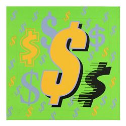 Steve Kaufman (1960-2010), "Dollar Sign" Limited Edition Hand Pulled Silkscreen on Canvas, Numbered 