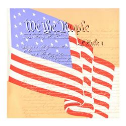 Steve Kaufman (1960-2010), "We the People" Hand Pulled Limited Edition Silkscreen on Canvas, Numbere