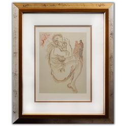 Salvador Dali- Original Color Woodcut on B.F.K. Rives Paper "Purgatory 19"